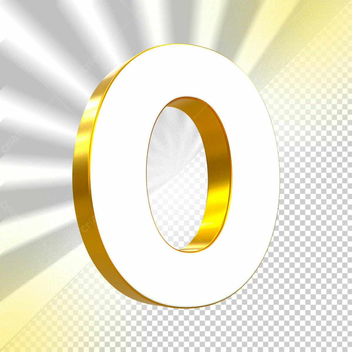 Selo 3D de premiação branco e dourado