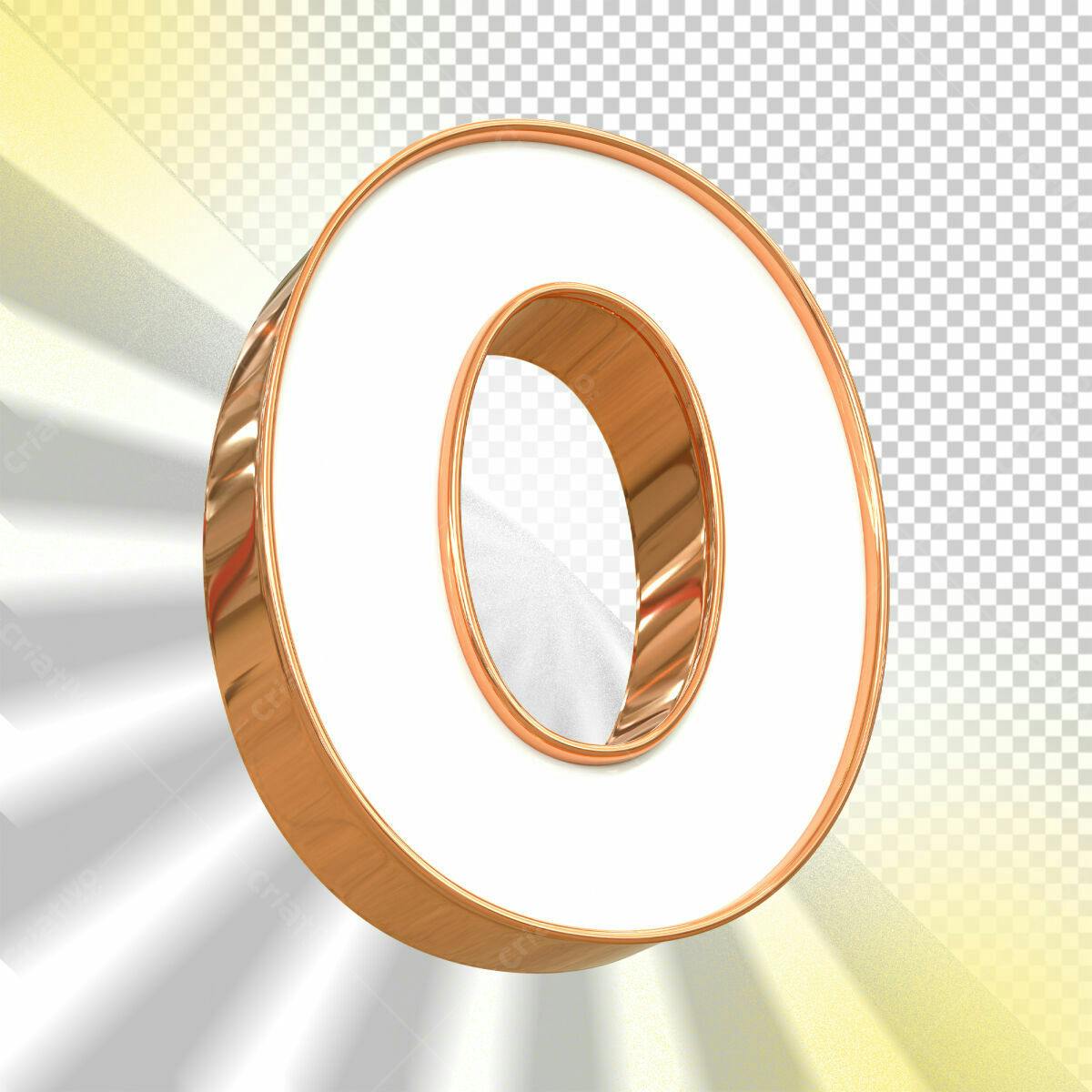 Selo 3D de premiação branco e dourado metálico