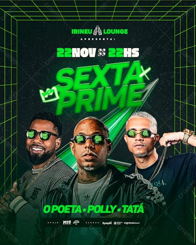 Flyer Evento Sexta Prime Feed Psd Editável