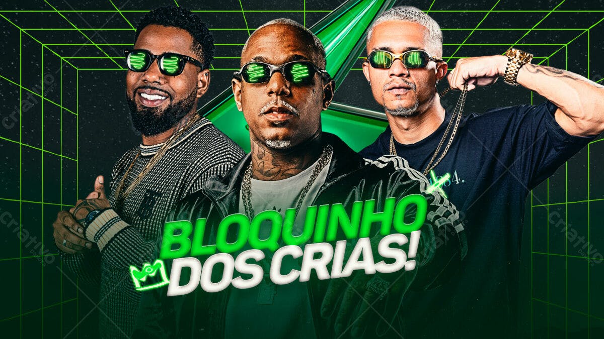 Flyer Bloquinho dos Crias PSD Editável