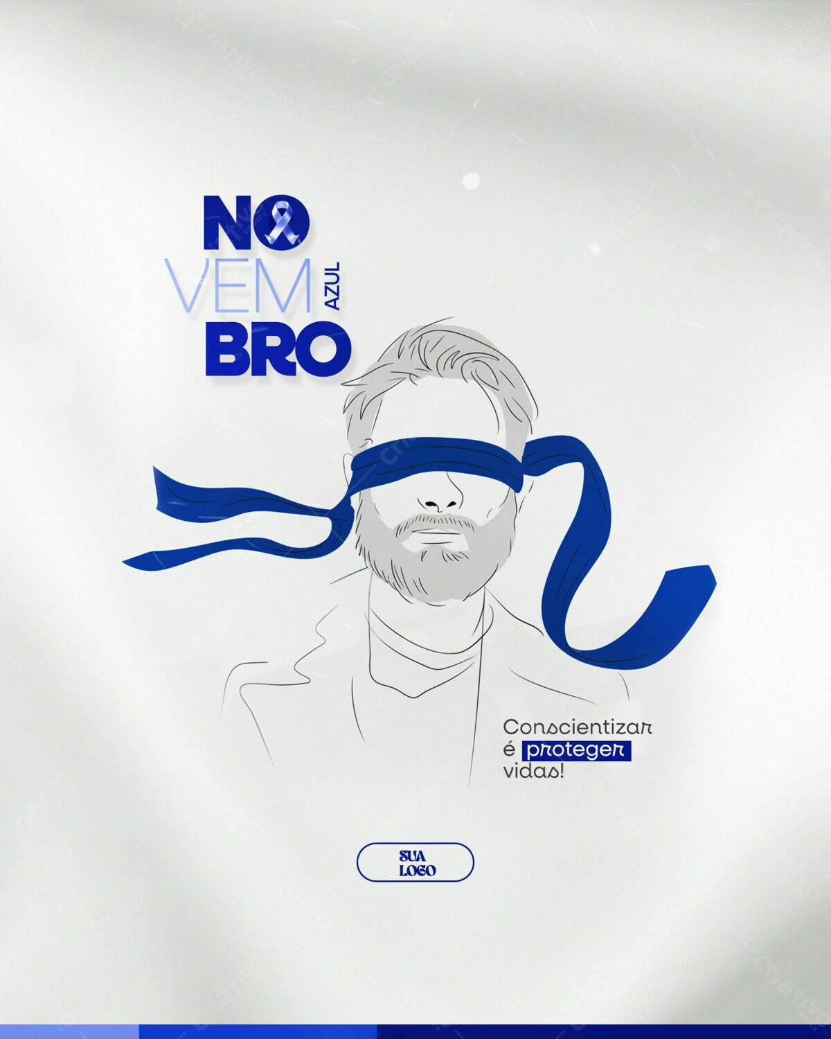 Post para Novembro Azul PSD Editável