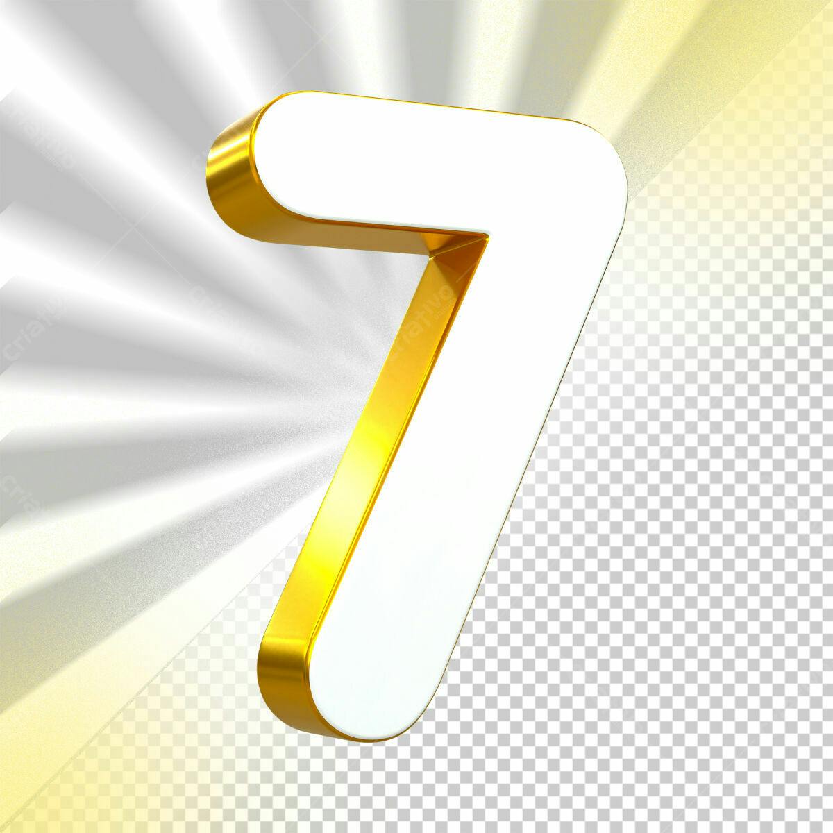 Selo 3D de premiação branco e dourado