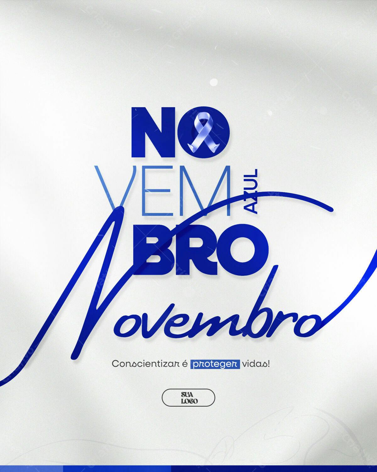 Post para Novembro Azul PSD Editável