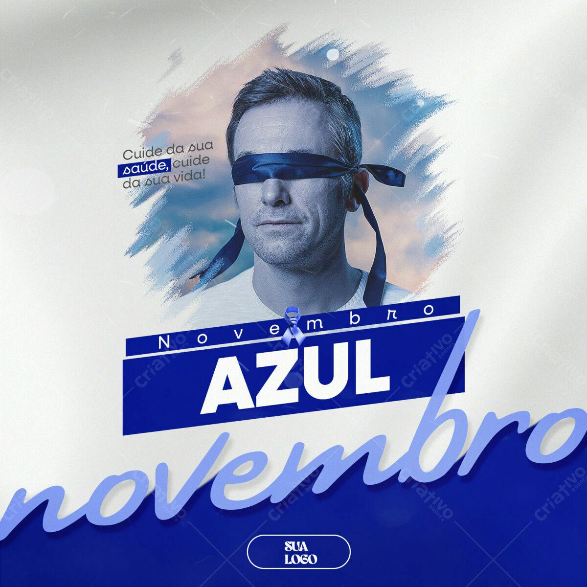 Post para Novembro Azul PSD Editável