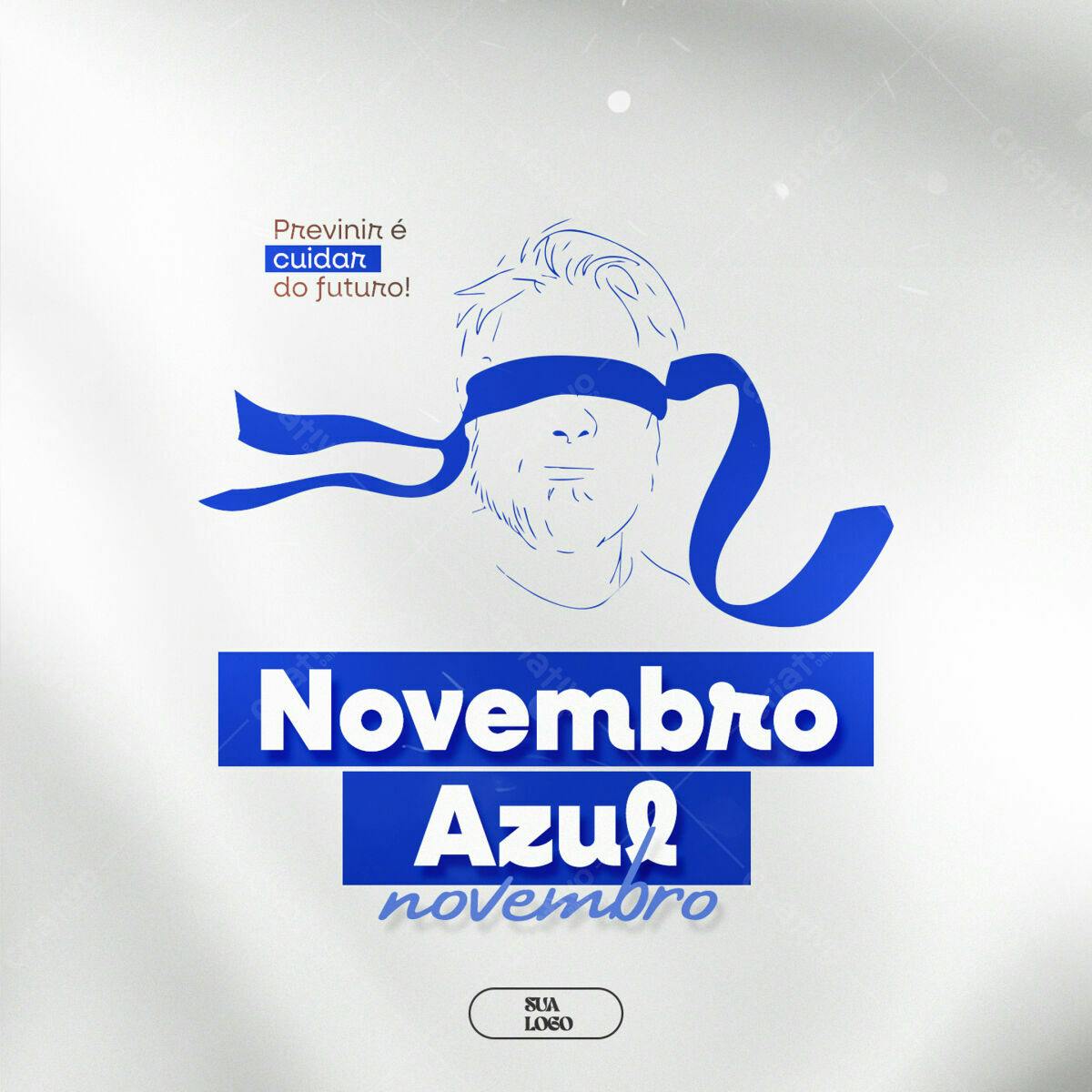 Post para Novembro Azul PSD Editável