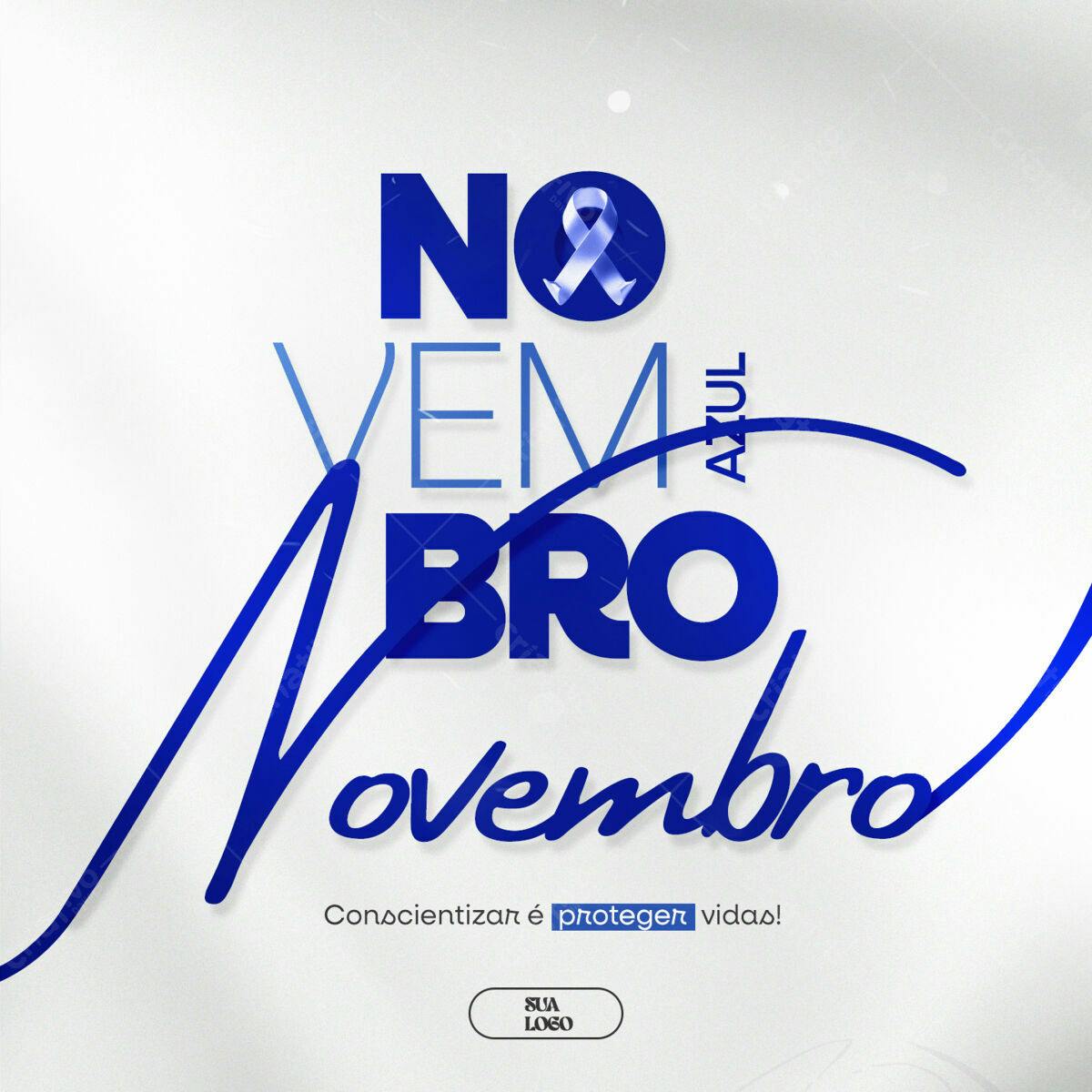 Post para Novembro Azul PSD Editável