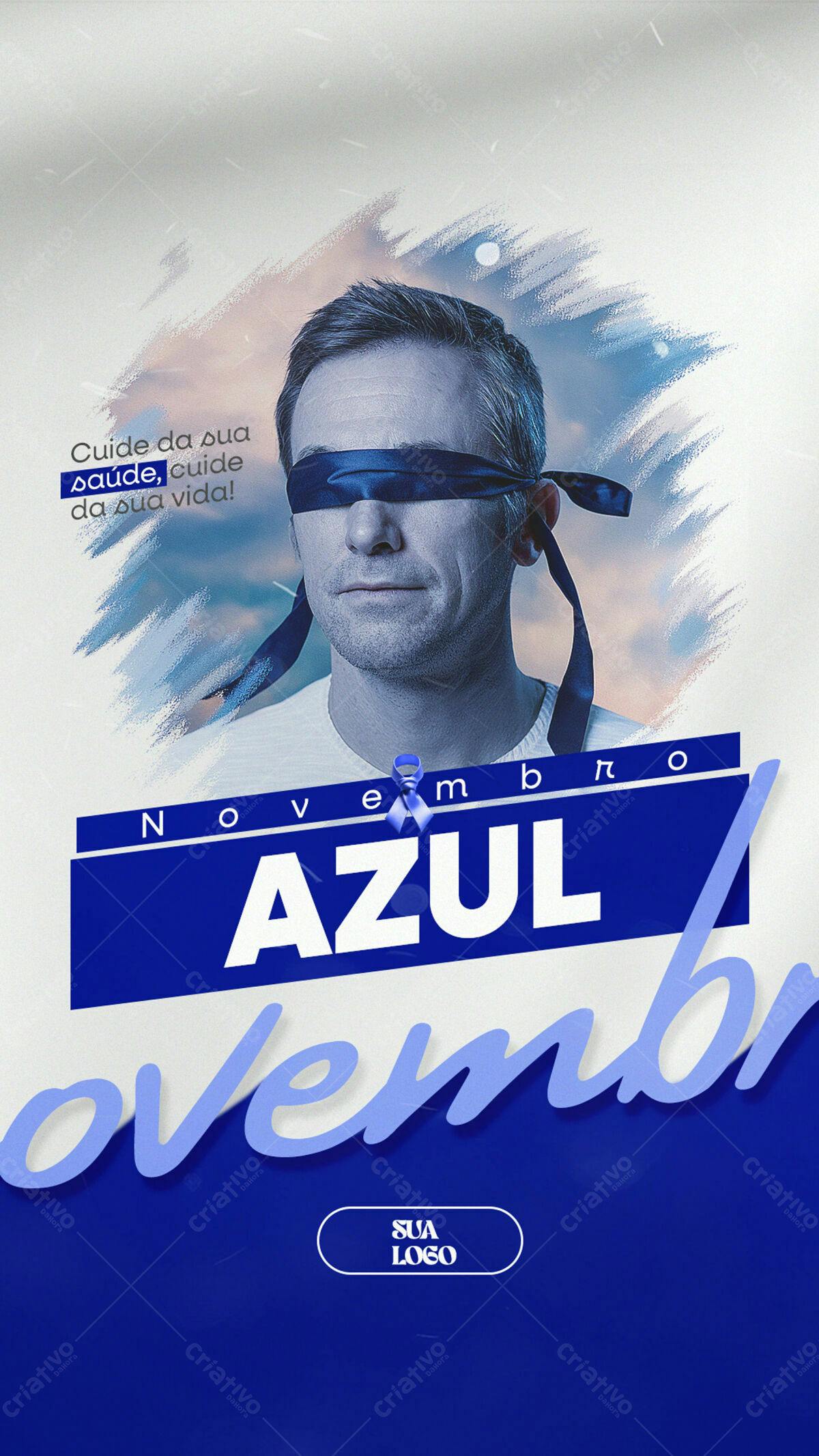Flyer Novembro Azul PSD Editável