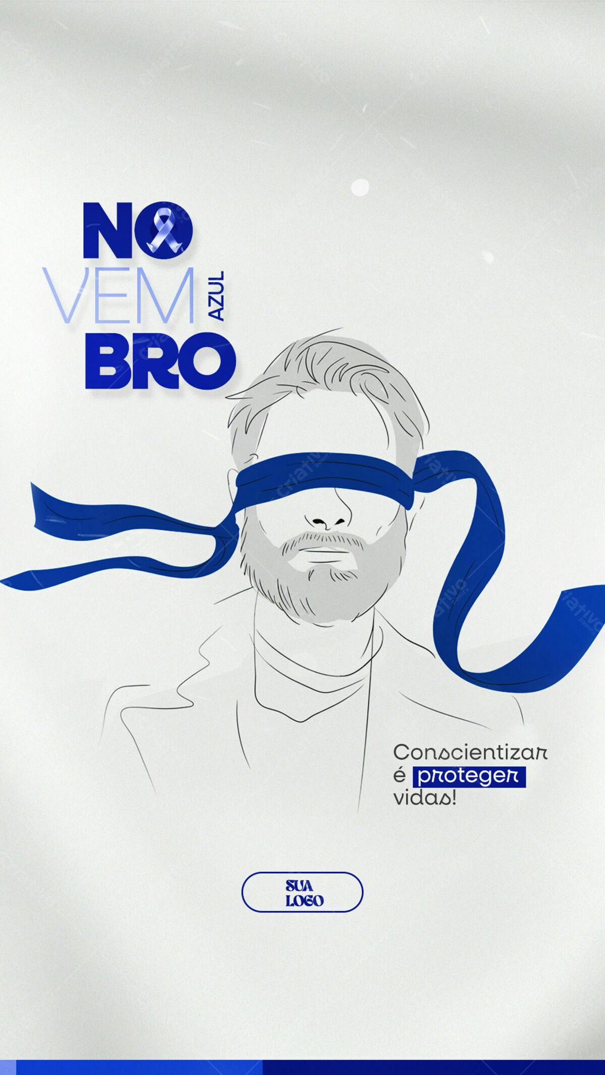 Flyer Novembro Azul PSD Editável