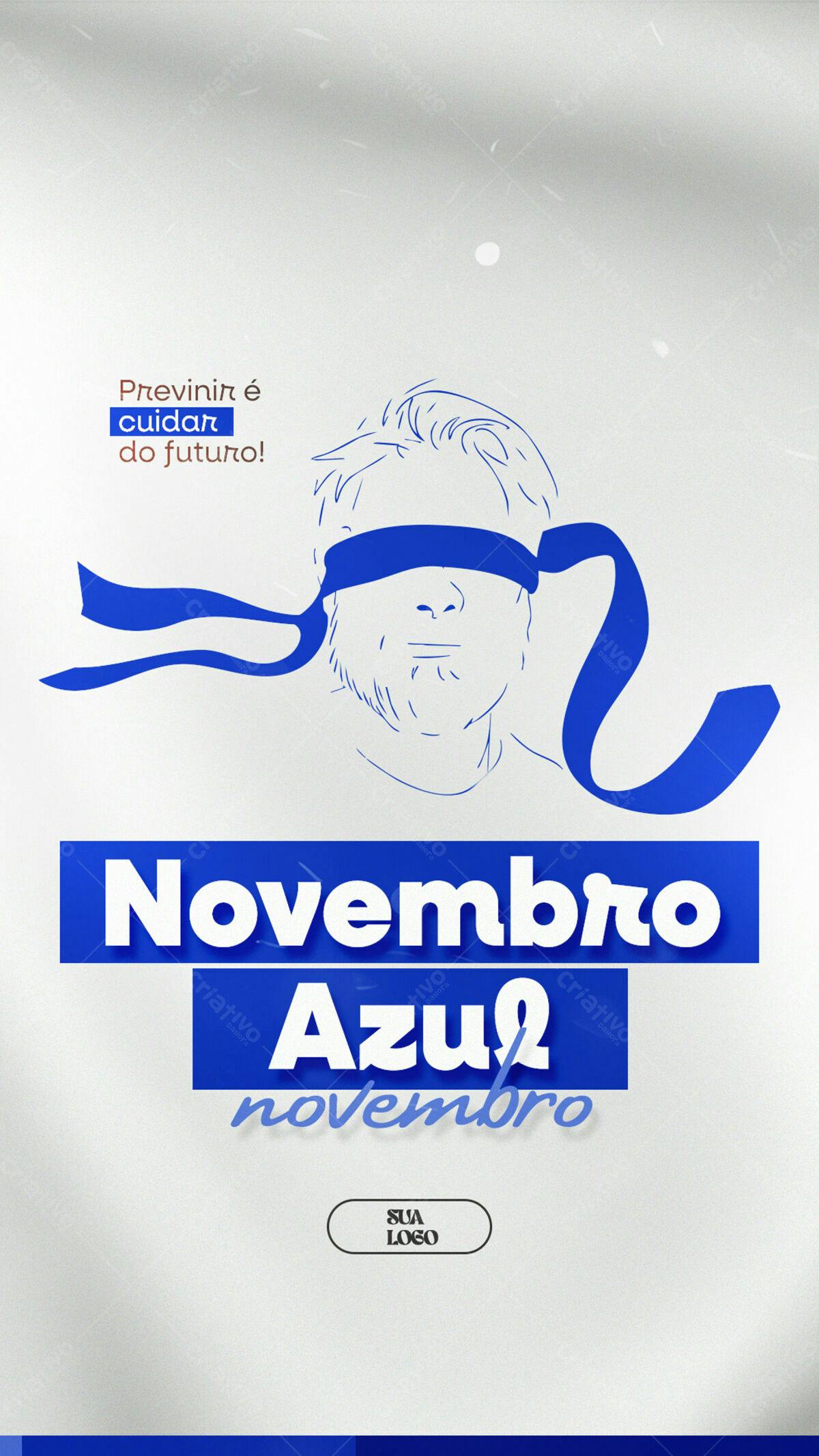 Poster Novembro Azul PSD Editável