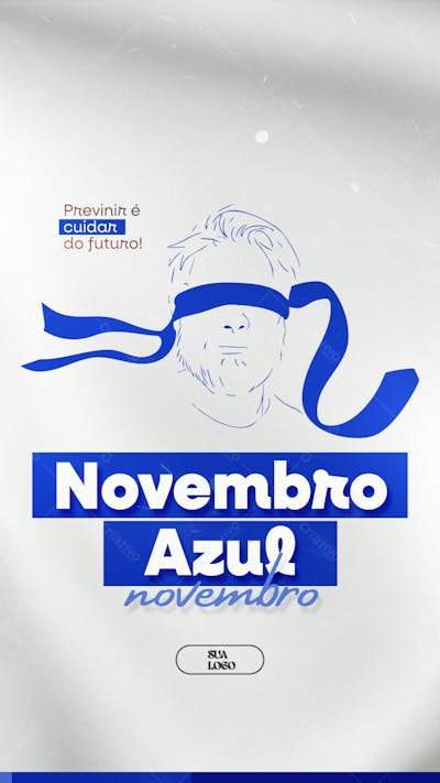 Novembro Azul Mês Da Conscientização Sobre Prevenção Ao Câncer De Próstata Psd Editável