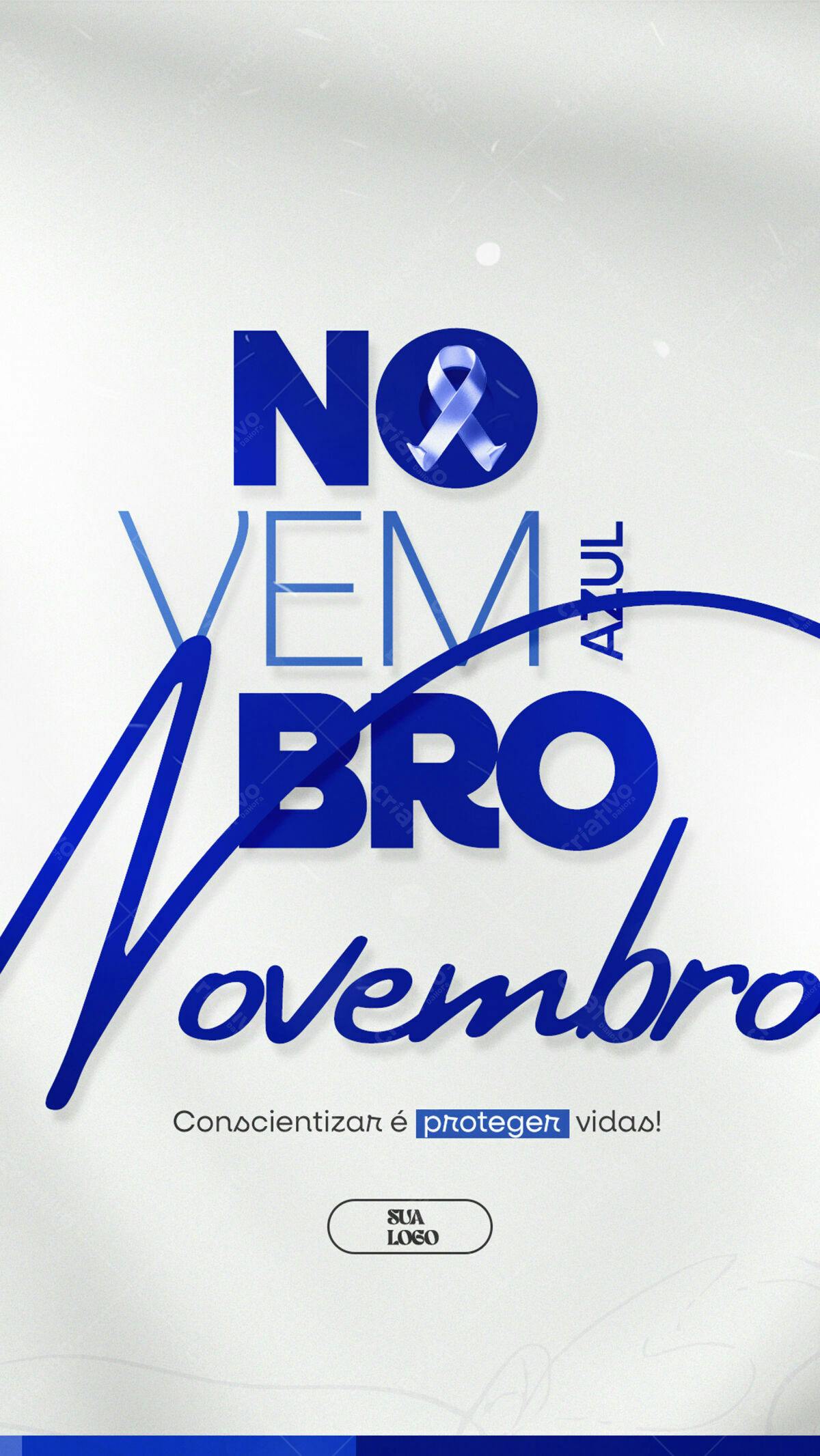 Flyer Novembro Azul PSD Editável