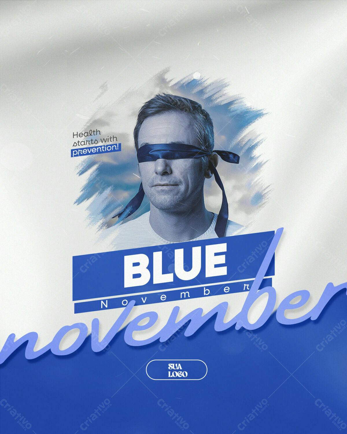 Flyer Novembro Azul PSD Editável