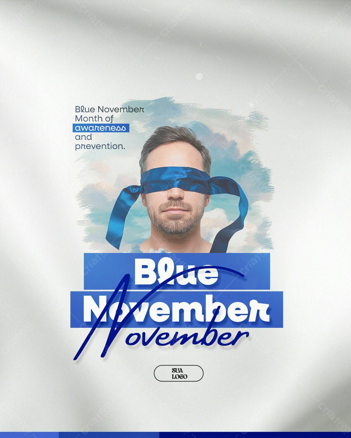 Flyer Novembro Azul PSD Editável