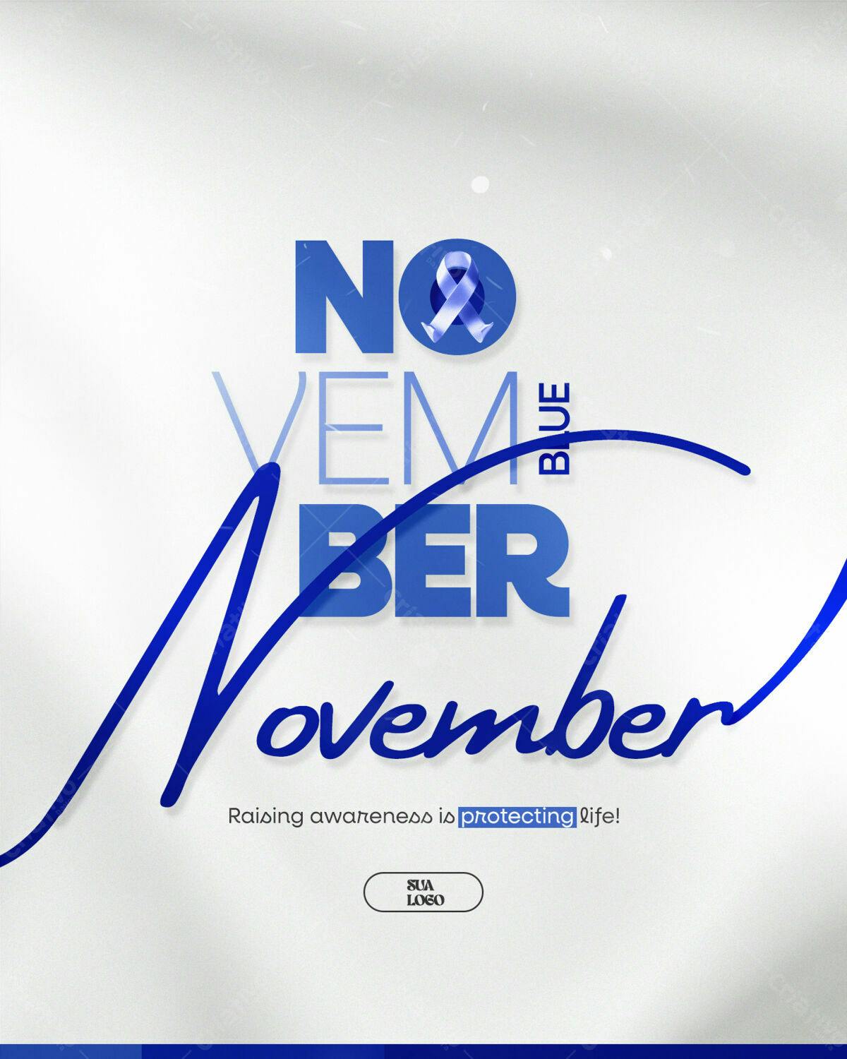 Post para Novembro Azul PSD Editável
