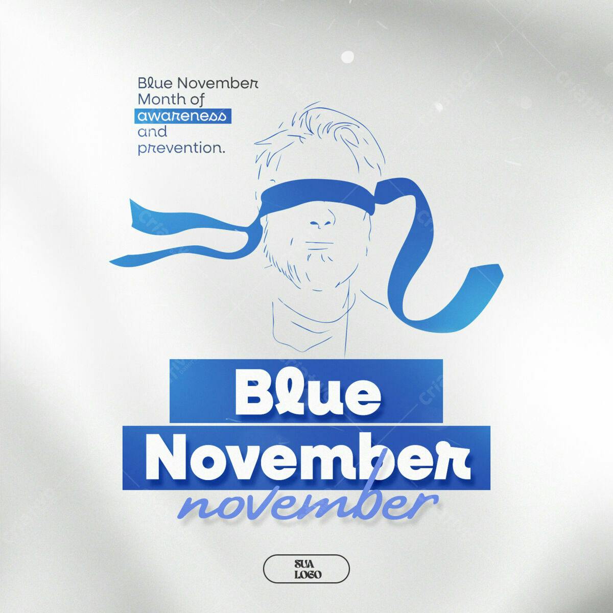 Post para Novembro Azul PSD Editável