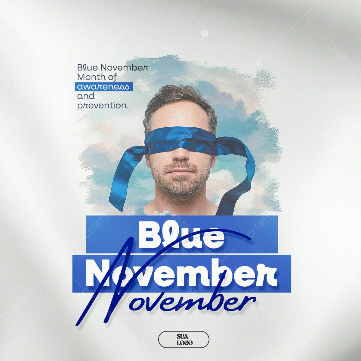Post para o Novembro Azul PSD Editável