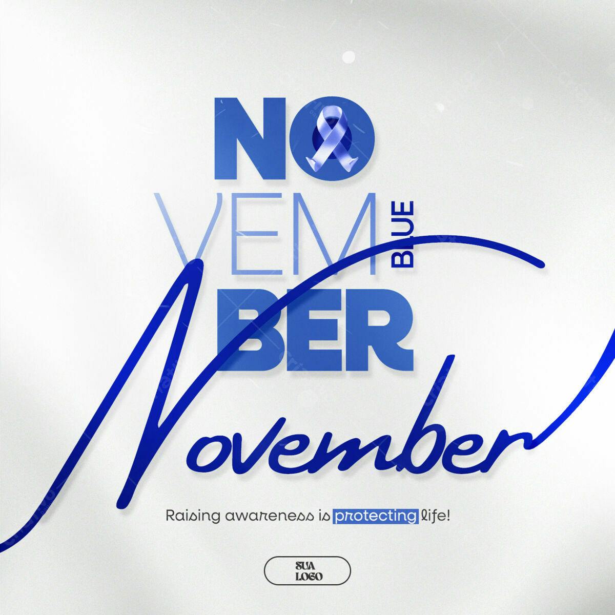 Post para Novembro Azul PSD Editável