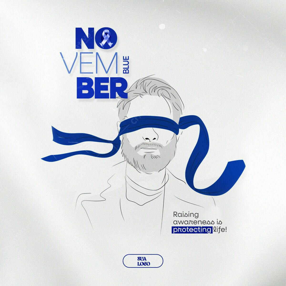 Flyer Novembro Azul PSD Editável
