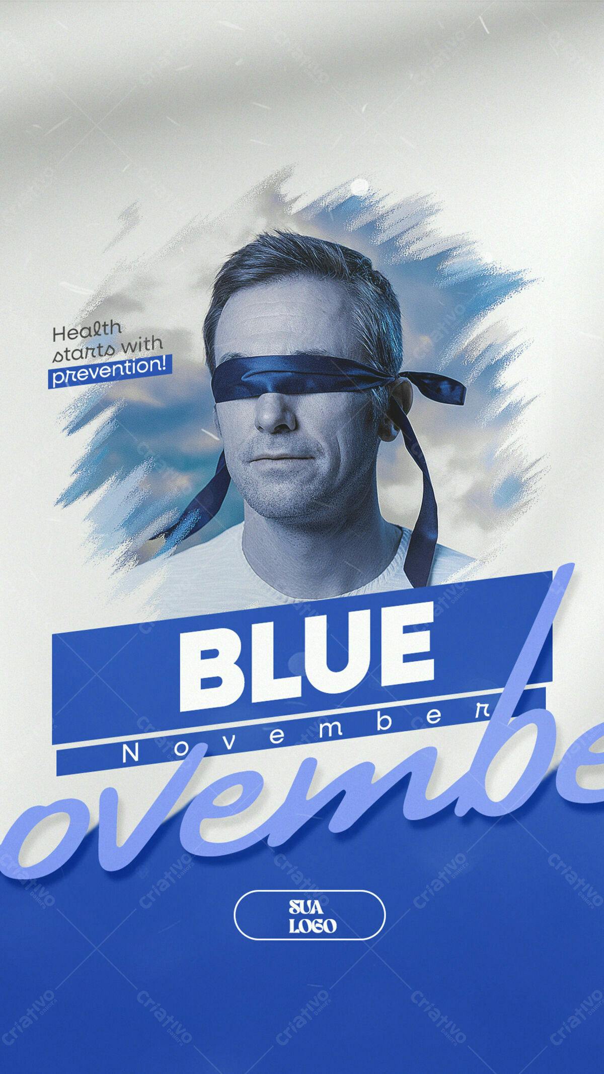 Flyer Novembro Azul PSD Editável