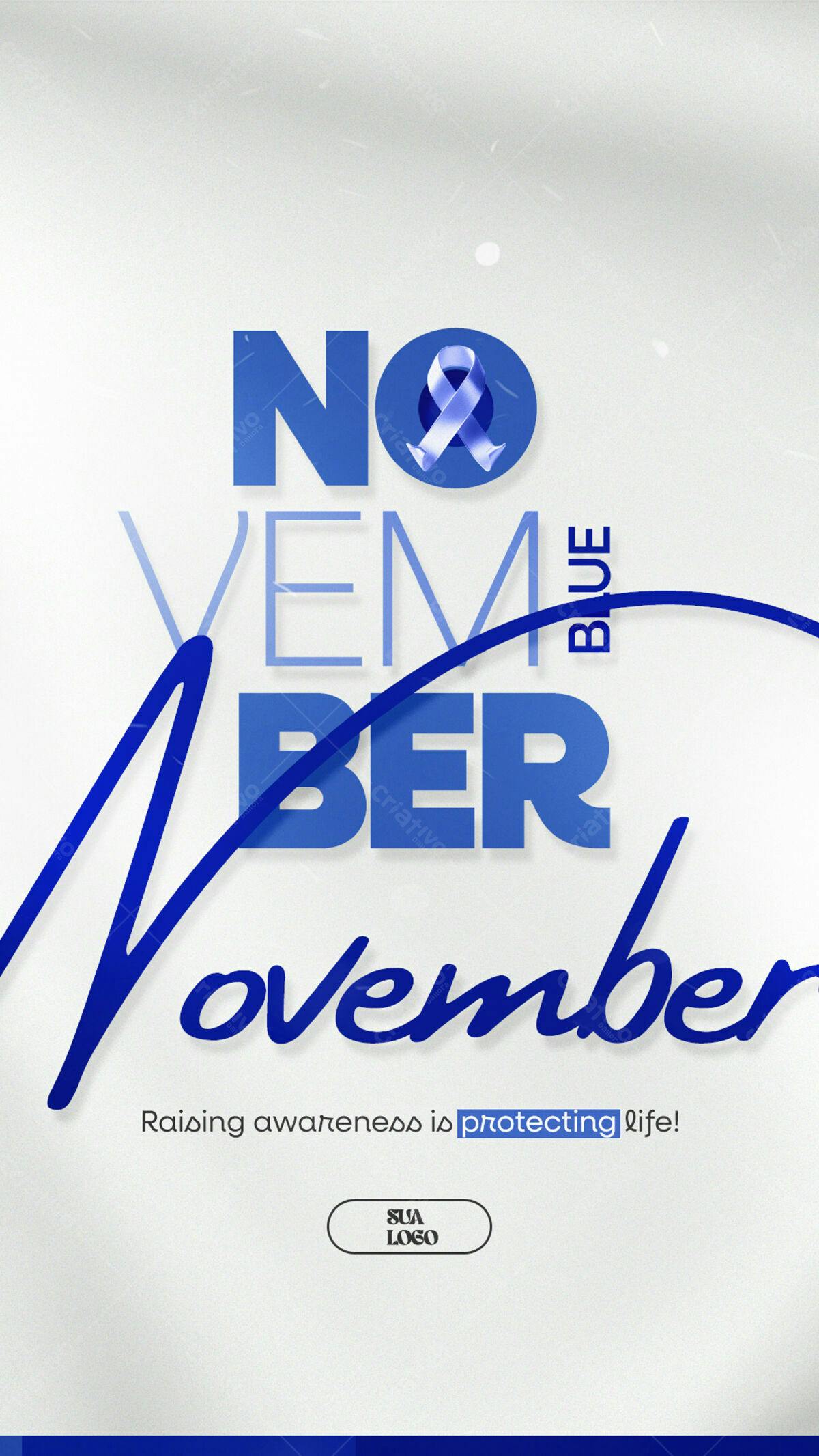 Flyer Novembro Azul PSD Editável