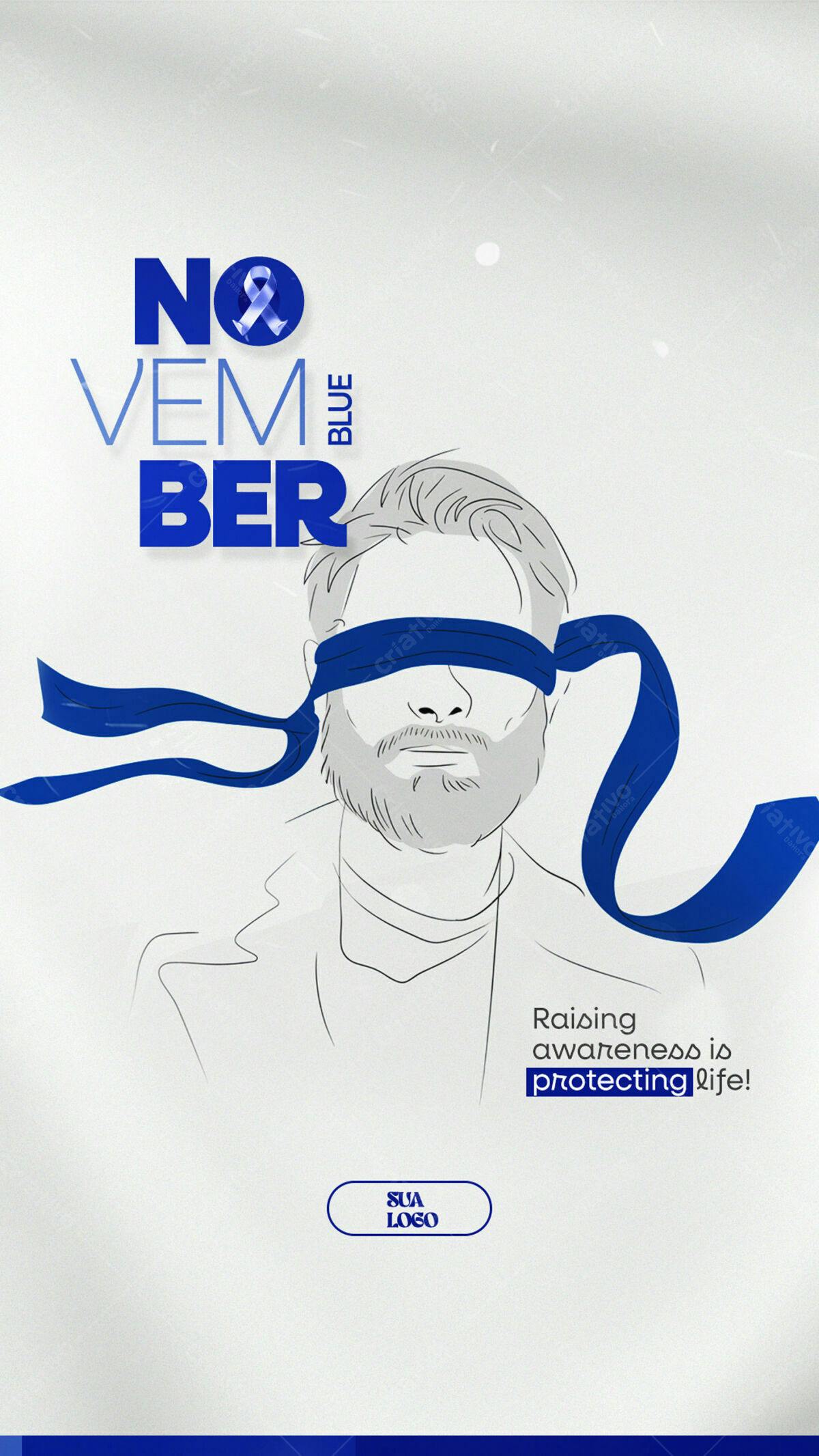 Flyer Novembro Azul PSD Editável