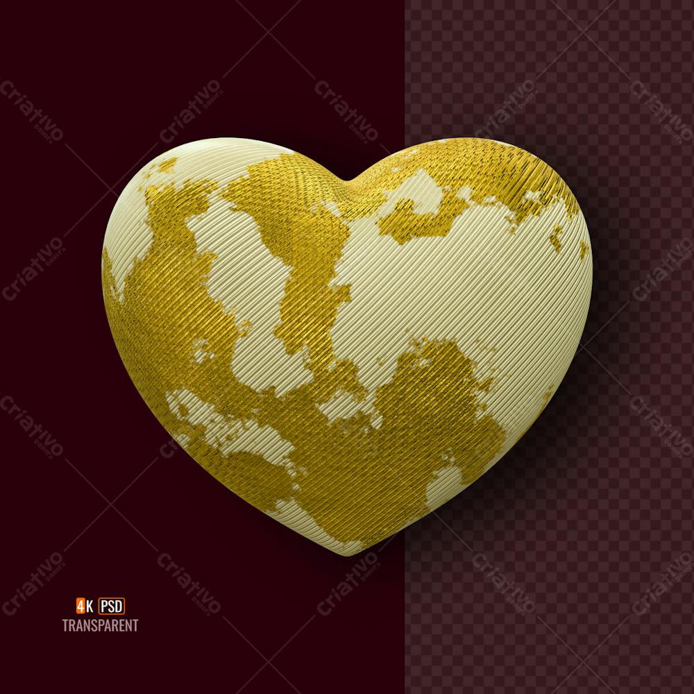3D Rendering Happy Valentine&#39;S Day Instagram Or Social Media Post With Heart Icon