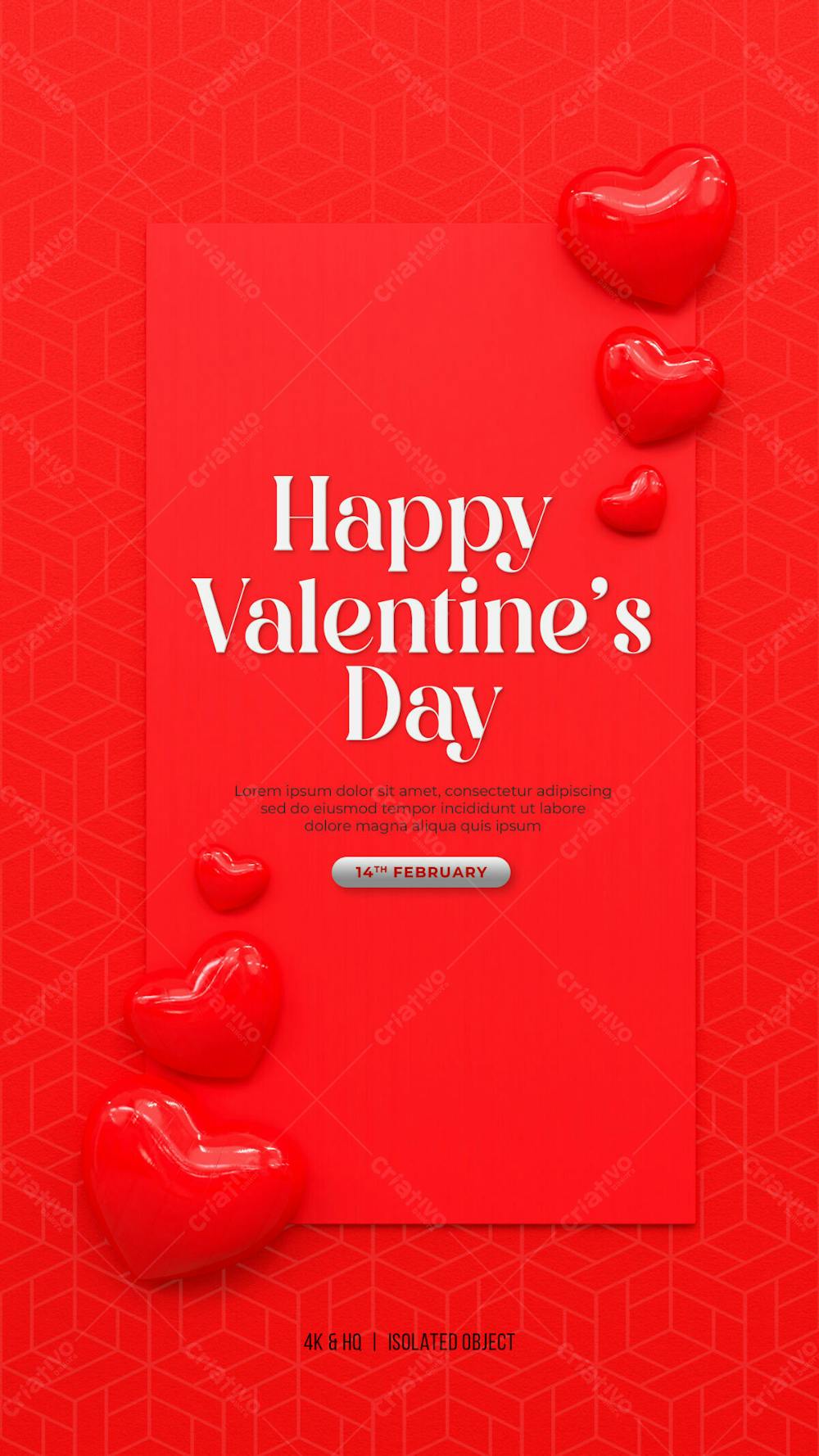 Happy Valentine&#39;S Day Instagram Or Social Media Post Story Day