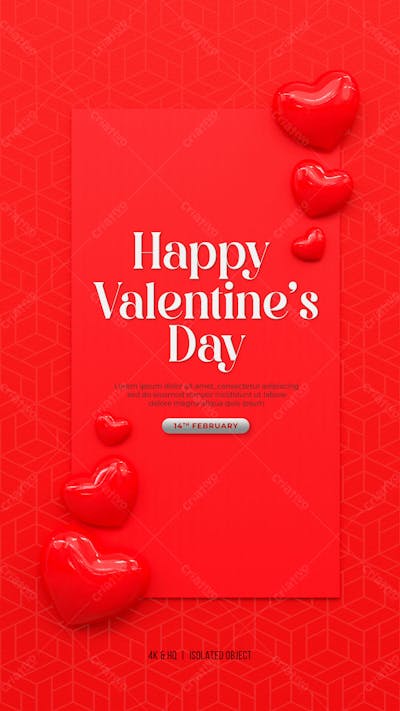 Happy Valentine&#39;S Day Instagram Or Social Media Post Story Day