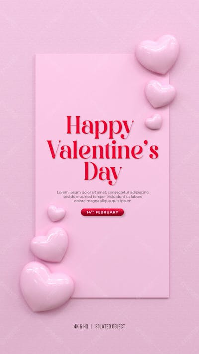 Happy Valentine&#39;S Day Instagram Or Social Media Post Story Day