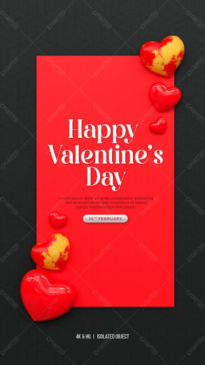 Happy Valentine&#39;S Day Instagram Or Social Media Post Story Day