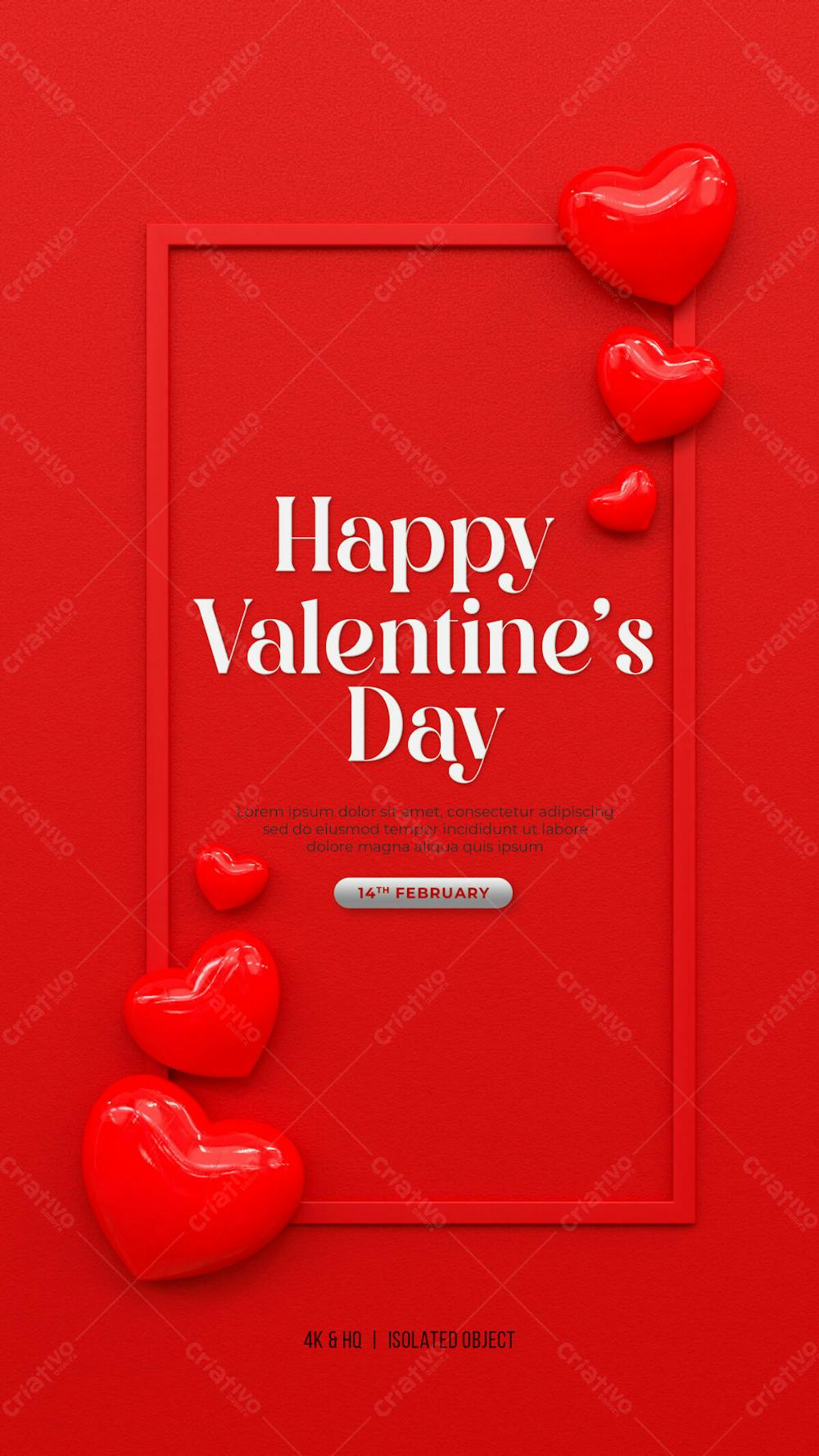 Happy Valentine&#39;S Day Instagram Or Social Media Post Story Day