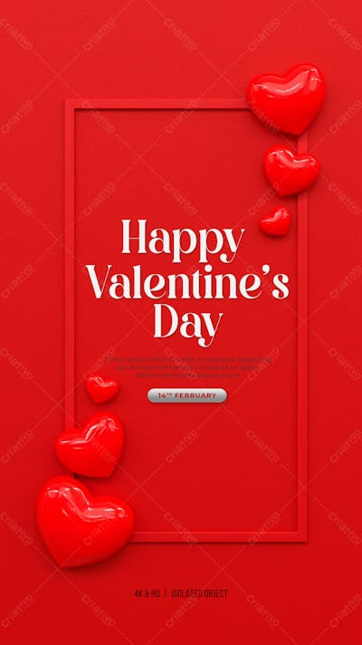 Happy Valentine&#39;S Day Instagram Or Social Media Post Story Day