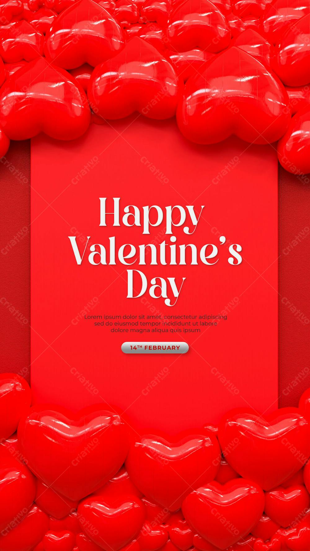 Happy Valentine&#39;S Day Instagram Or Social Media Post Story Day