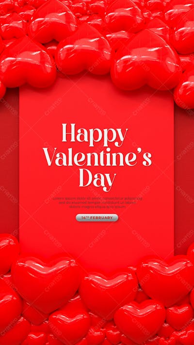 Happy Valentine&#39;S Day Instagram Or Social Media Post Story Day
