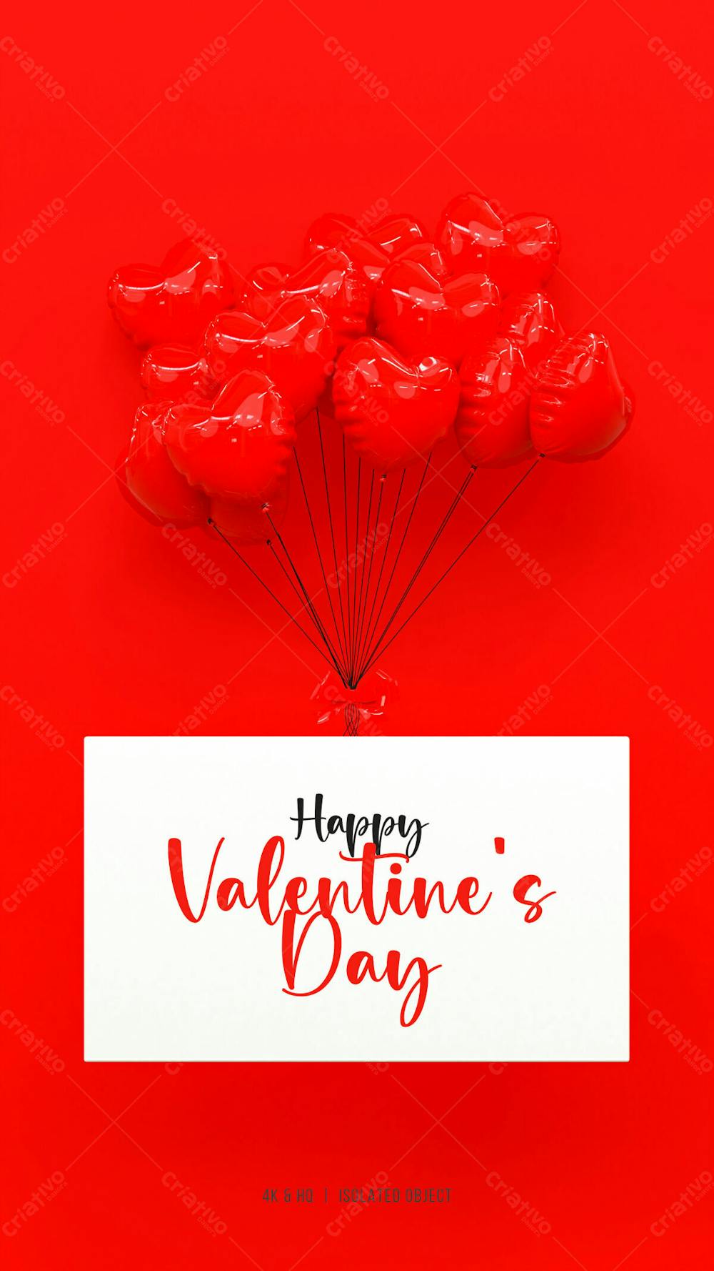 3D Rendering Happy Valentine&#39;S Day Instagram Or Social Media Post With Heart Icon