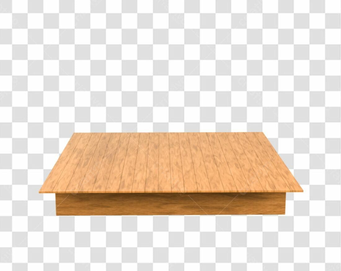 Plataforma de Madeira PNG com fundo transparente