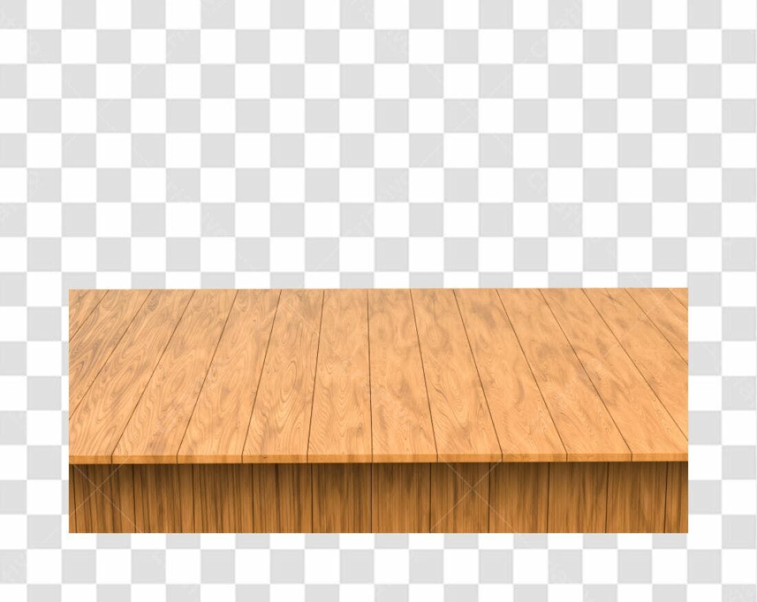 Mesa de Madeira PNG com fundo transparente