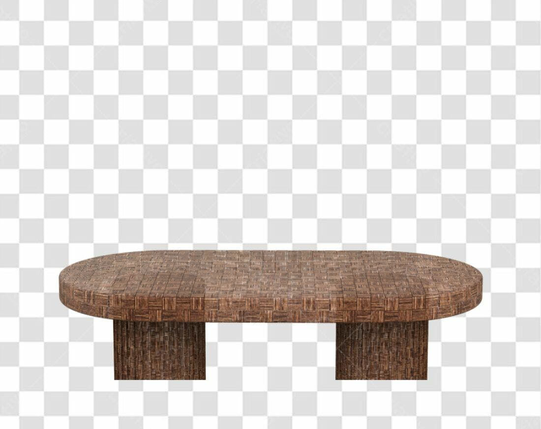 Icone Mesa de Madeira Oval PNG com fundo transparente