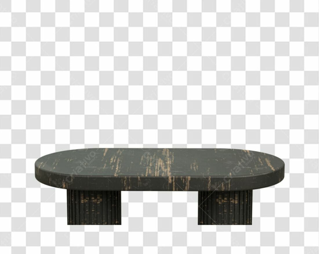 Mesa Oval PNG com fundo transparente