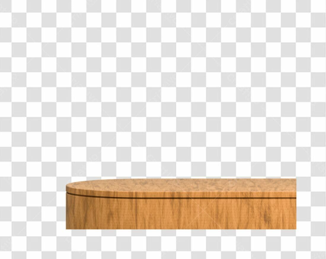 Mockup Madeira Oval PNG com fundo transparente
