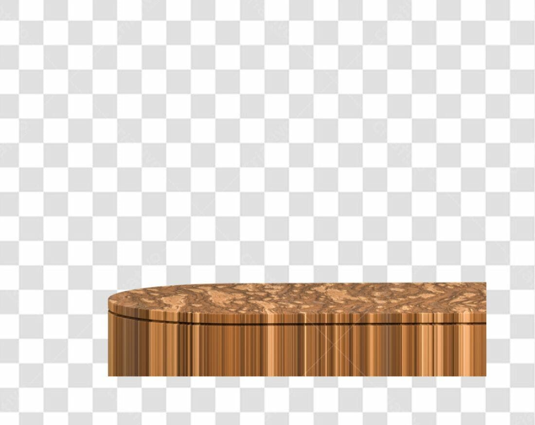 Mockup Madeira Oval PNG com fundo transparente