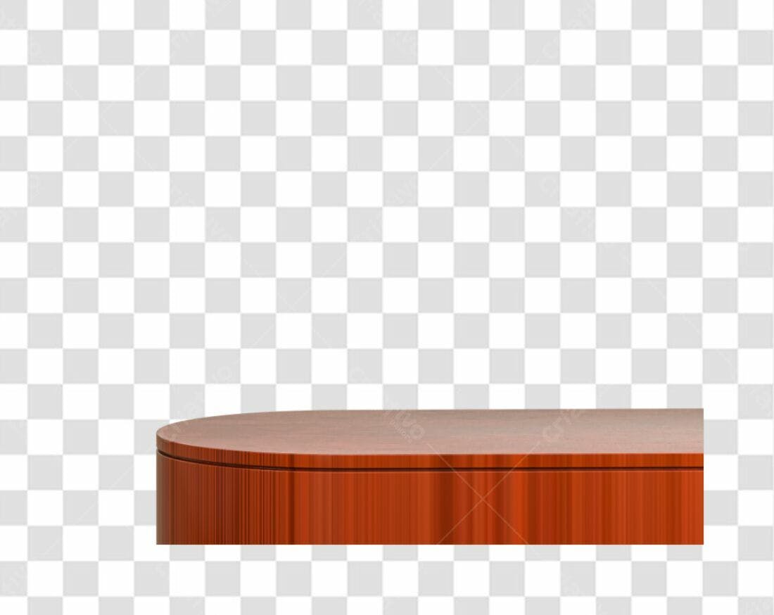 Mockup Madeira Oval PNG com fundo transparente