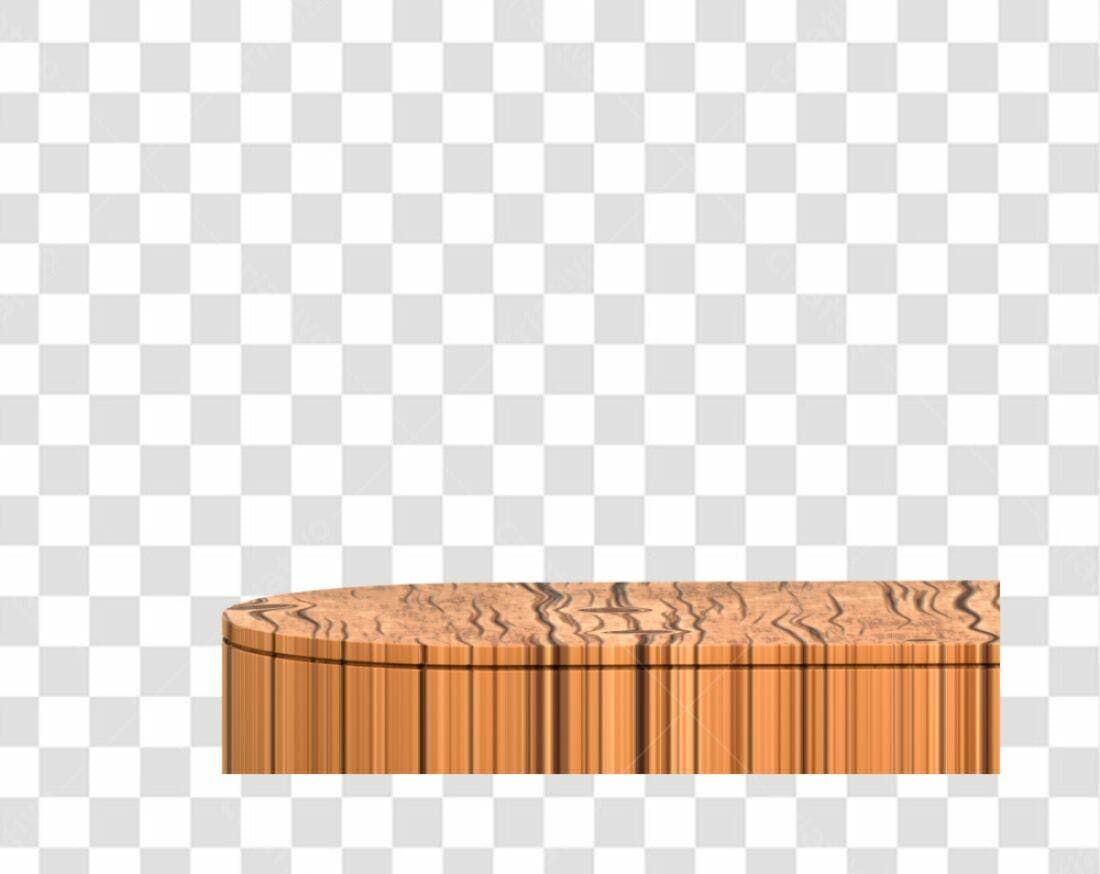 Mockup Madeira Base de Produto PNG com fundo transparente