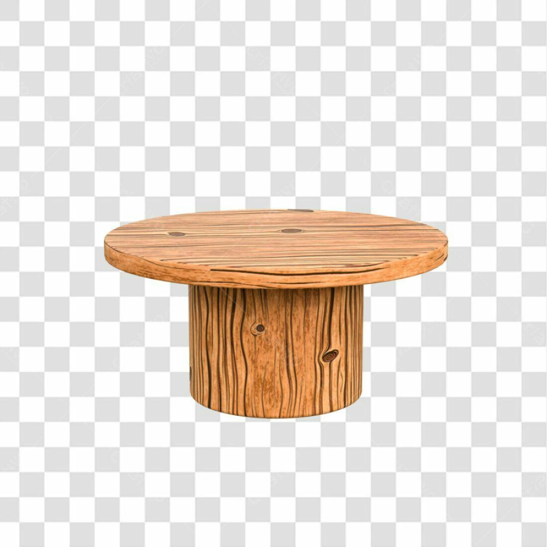 Mockup Mesa de Madeira PNG com fundo transparente