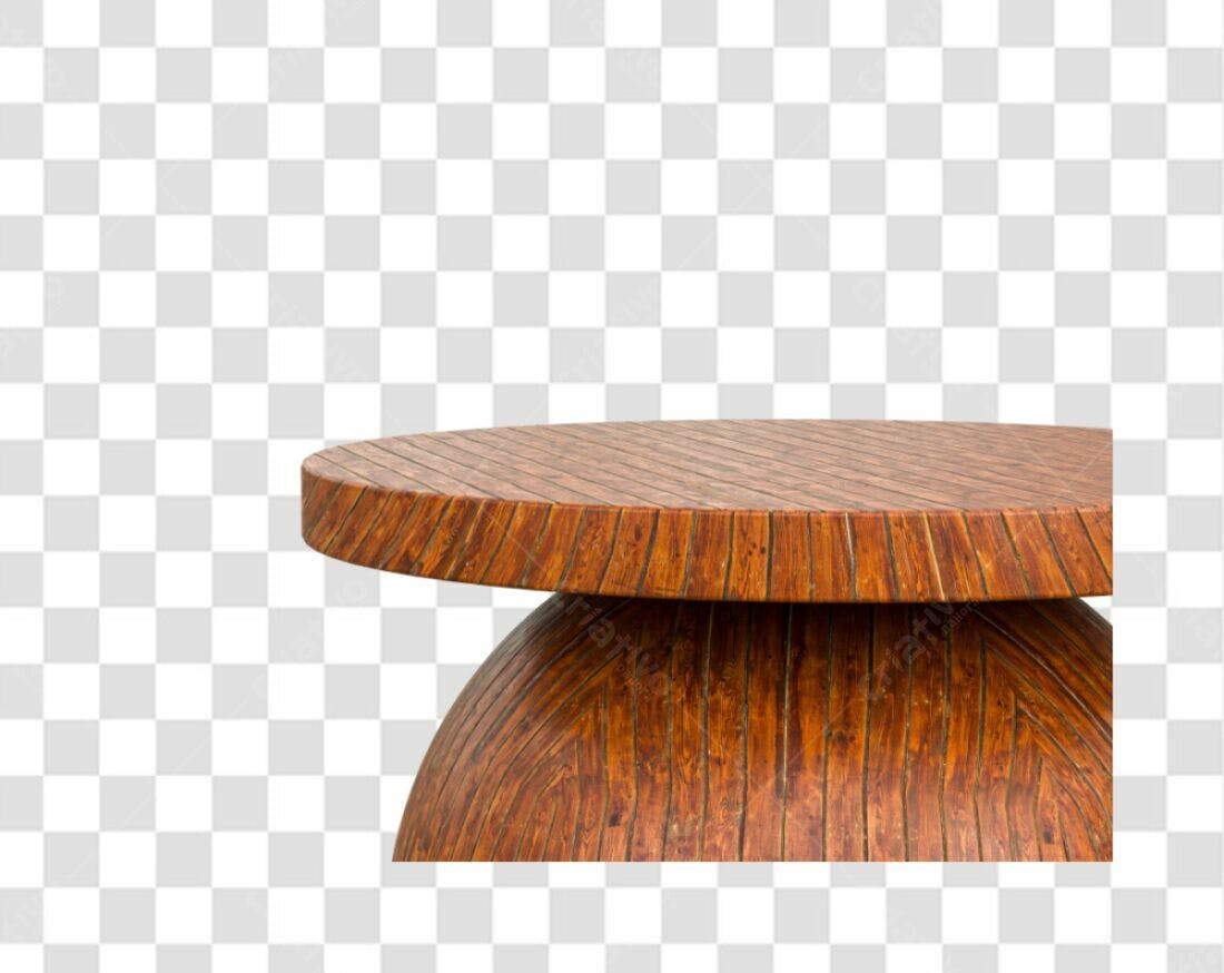Mockup de Mesa de Madeira PNG com fundo transparente