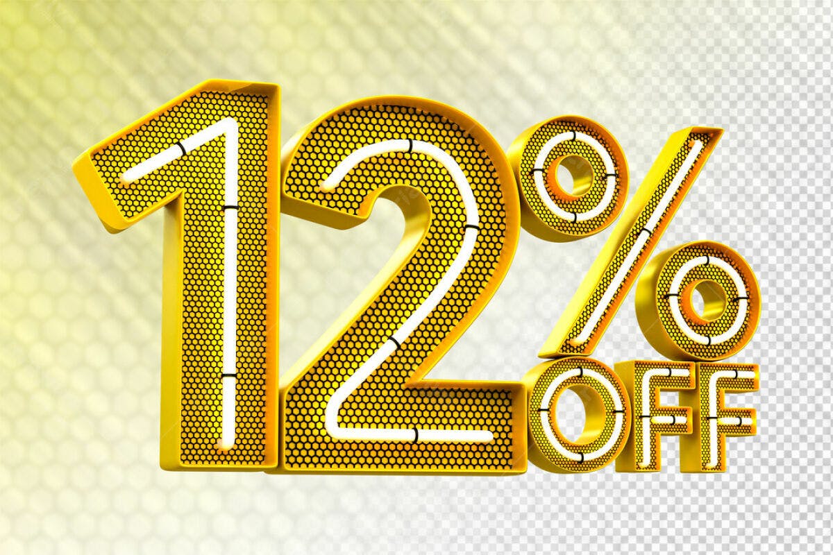 Pack de Descontos 12% Off PSD Editável