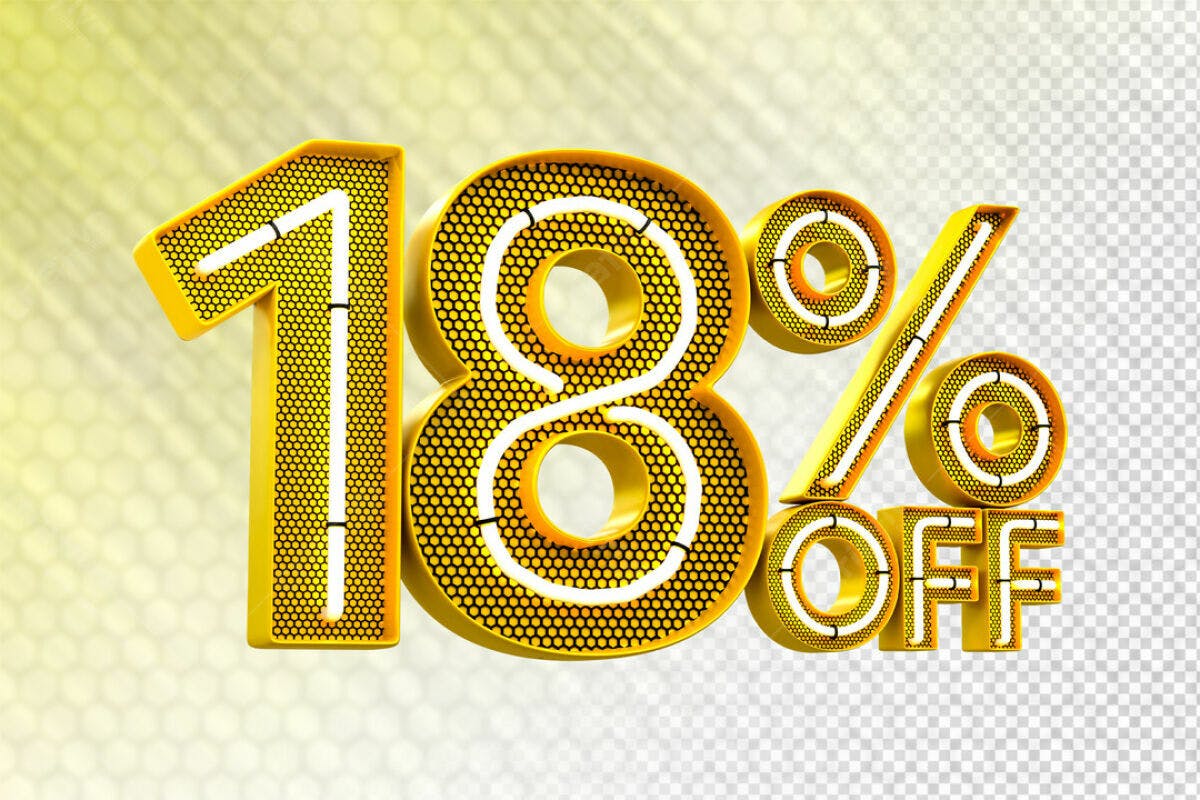 Decoração 18% Off PSD Editável