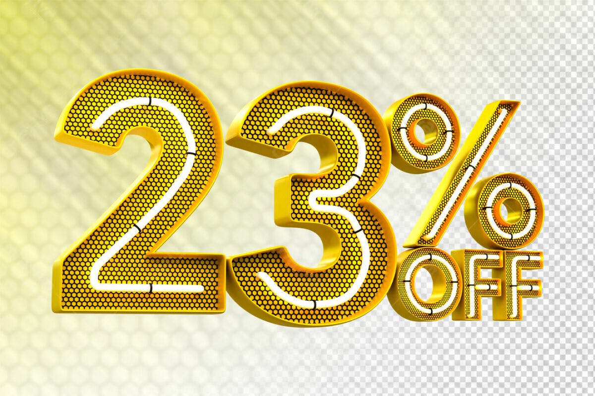 Design de Desconto 23% Off PSD Editável
