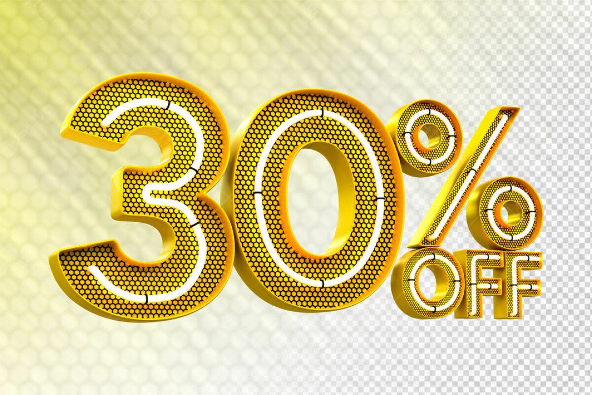 Design 30% Off PSD Editável para Promoções