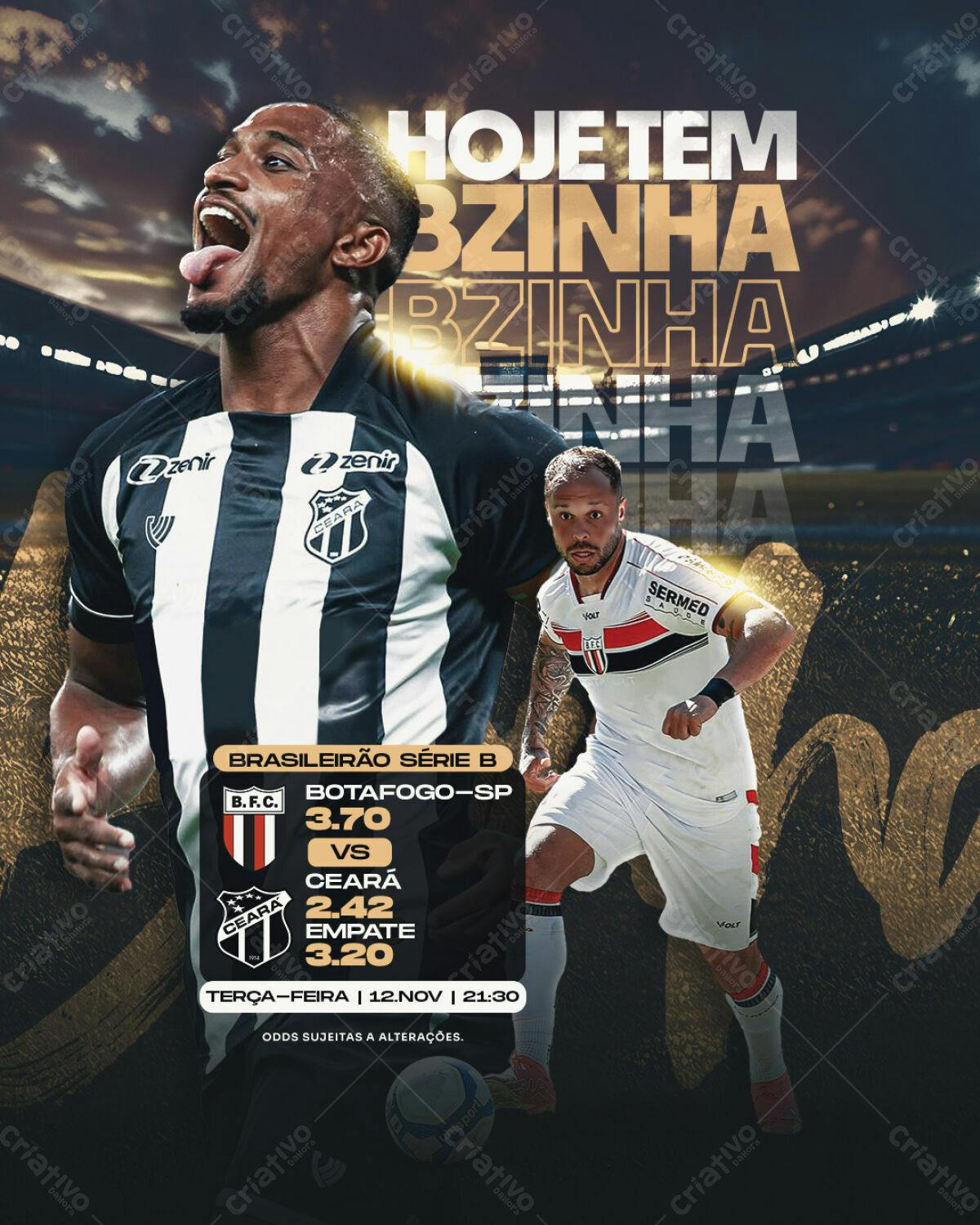 Flyer Botafogo x Ceará PSD Editável